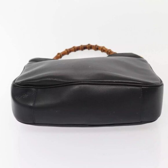 GUCCI Bamboo Hand Bag Leather 2way Brown Gold - Picture 3 of 16